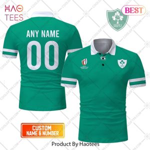 Rugby World Cup 2023 Ireland Rugby Home Jersey Style Polo Shirt