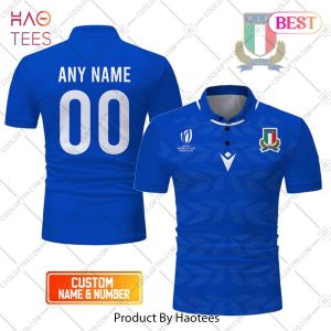 Rugby World Cup 2023 Italy Rugby Home Jersey Style Polo Shirt