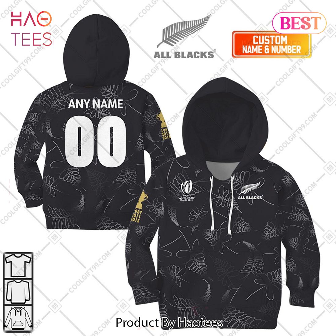 Rugby World Cup 2023 New Zealand All Blacks KID Hoodie, T-Shirt, Zip Hoodie, Sweatshirt