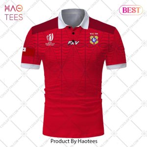 Rugby World Cup 2023 Tonga Rugby Home Jersey Style Polo Shirt