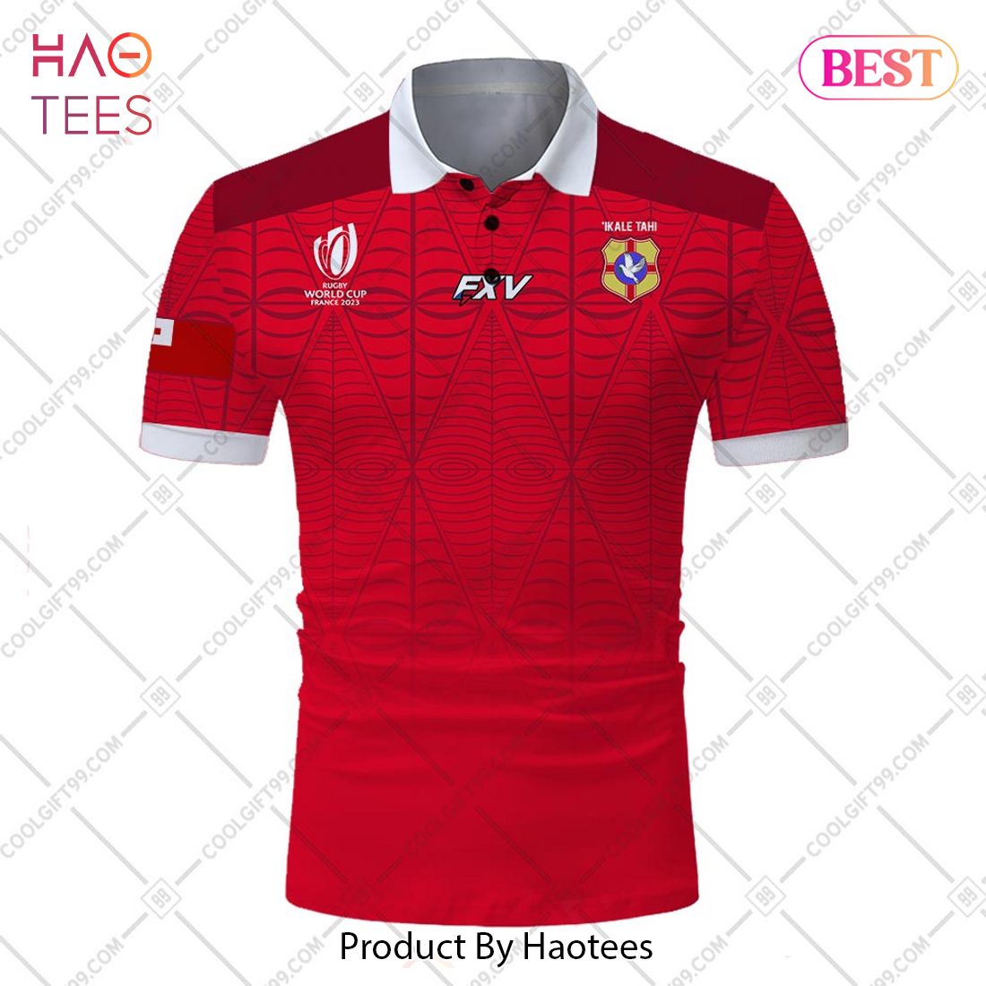 Rugby World Cup 2023 Tonga Rugby Home Jersey Style Polo Shirt Rugby World Cup 2023 Tonga Rugby Home Jersey Style Polo Shirt