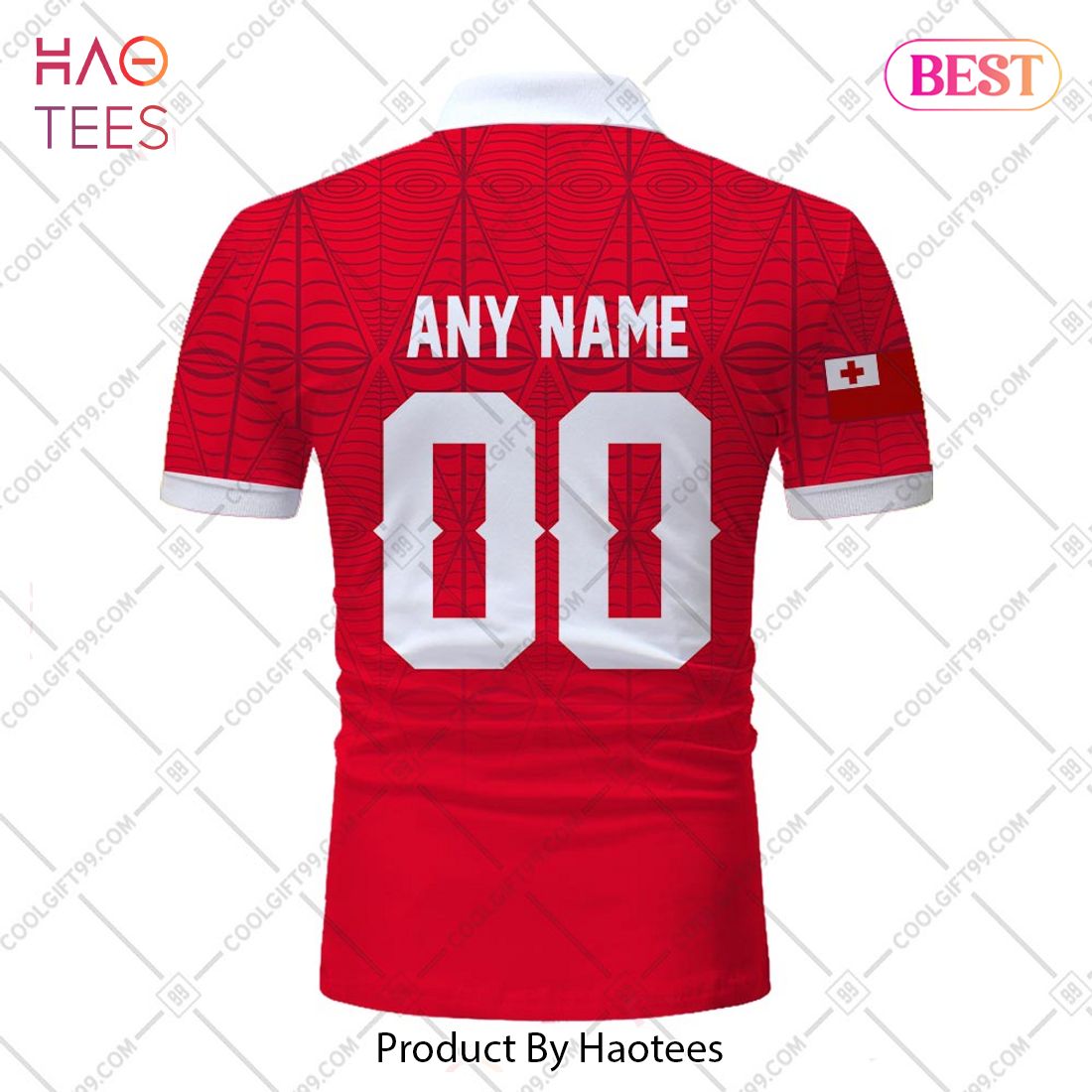 Rugby World Cup 2023 Tonga Rugby Home Jersey Style Polo Shirt Rugby World Cup 2023 Tonga Rugby Home Jersey Style Polo Shirt