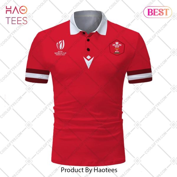 Rugby World Cup 2023 Wales Rugby Home Jersey Style Polo Shirt