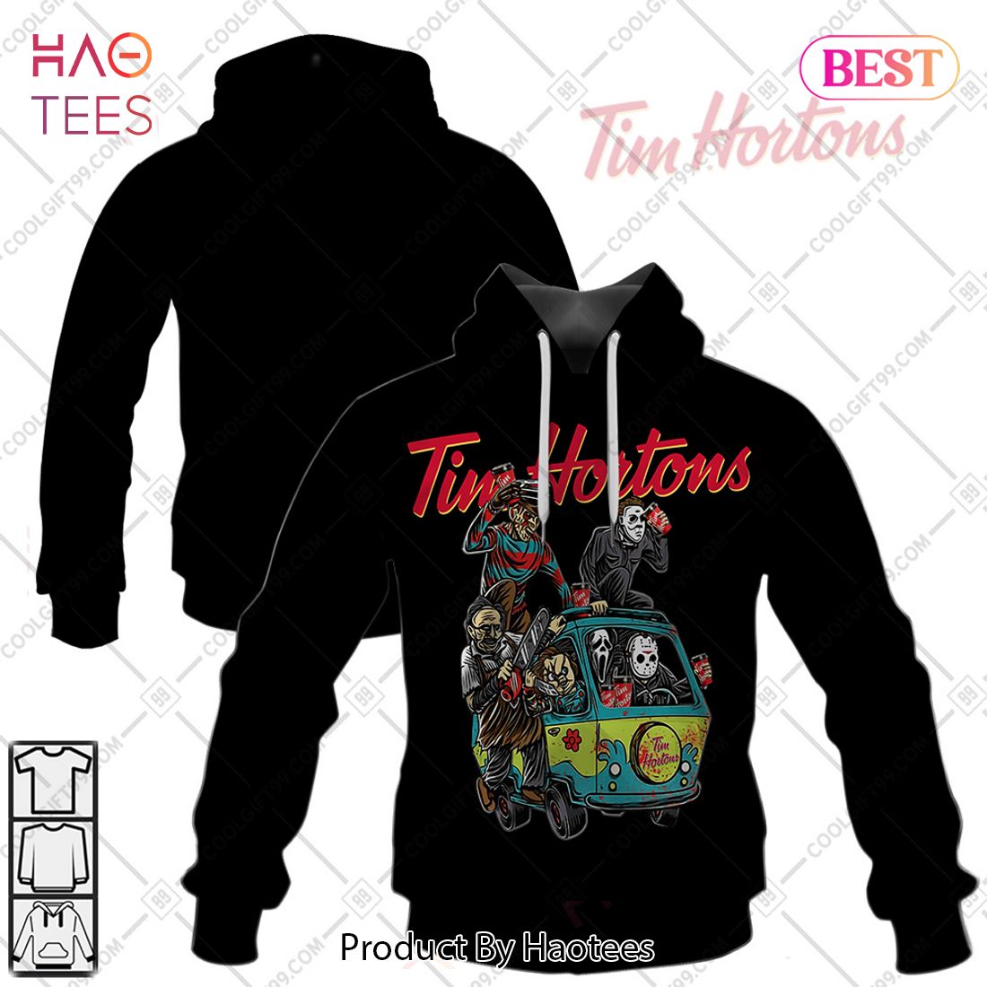 Tim Hortons Horror Car Black Hoodie, T-Shirt, Zip Hoodie, Sweatshirt