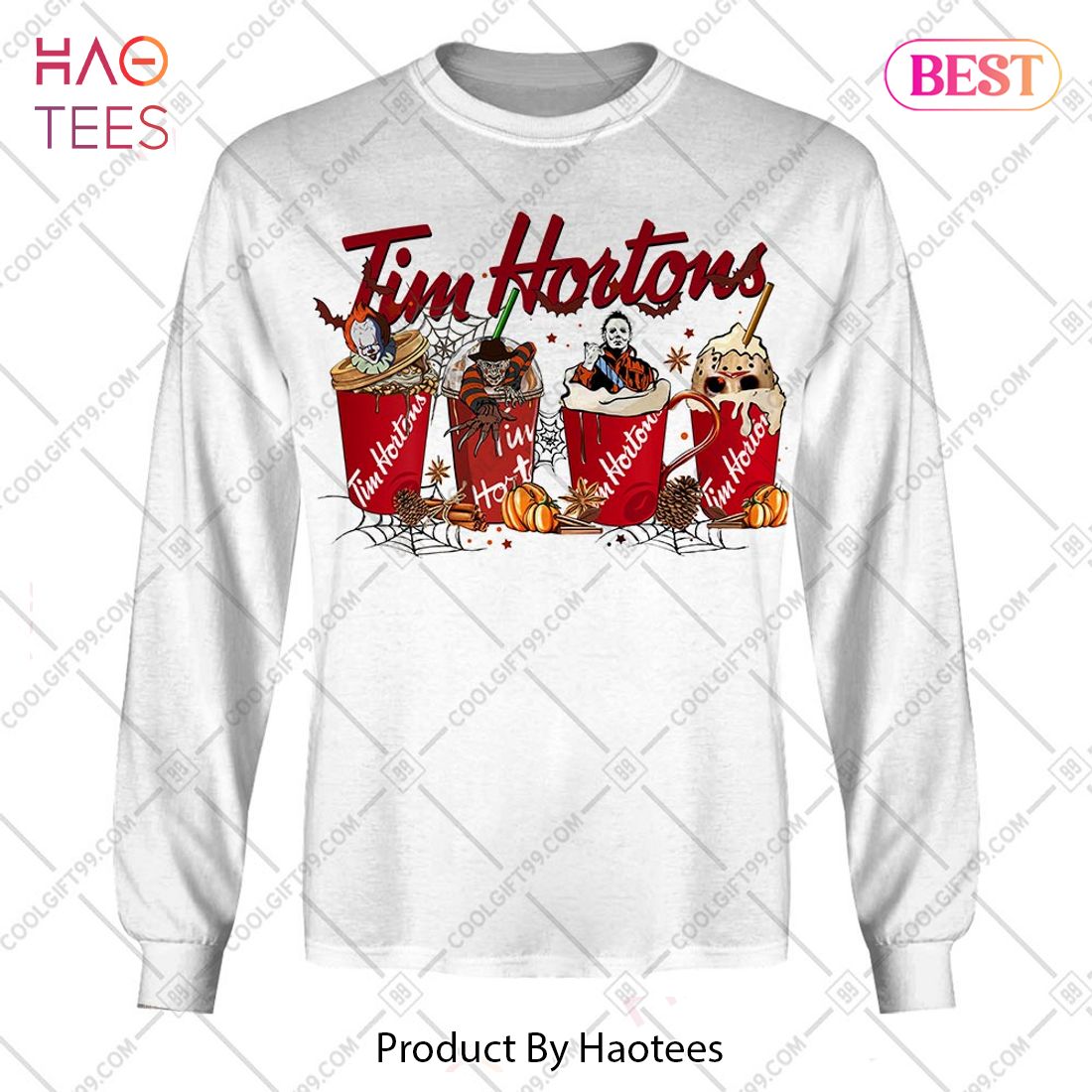 Tim Hortons Horror Movie White Hoodie, T-Shirt, Zip Hoodie, Sweatshirt Tim Hortons Horror Movie White Hoodie, T-Shirt, Zip Hoodie, Sweatshirt