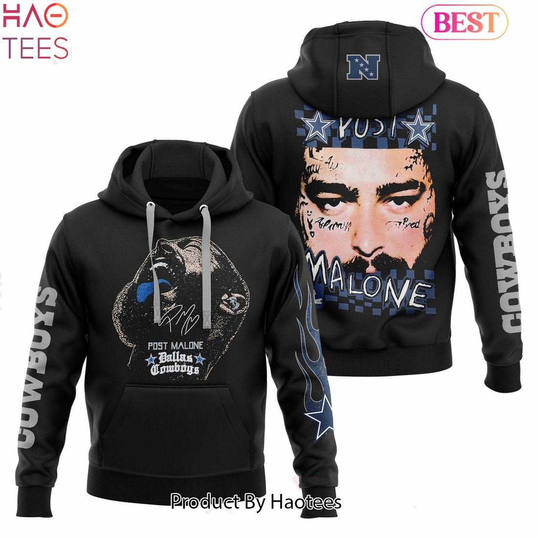 TRENDING Post Malone x Dallas Cowboys Black Hoodie Special Edition