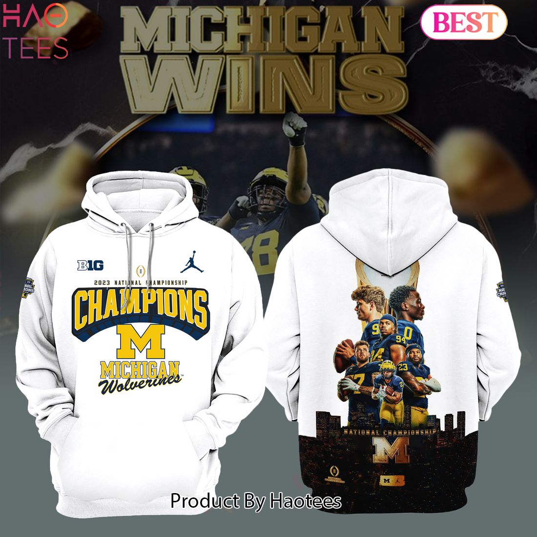 BEST 2024 National Champions Michigan Wolverines Football Hoodie