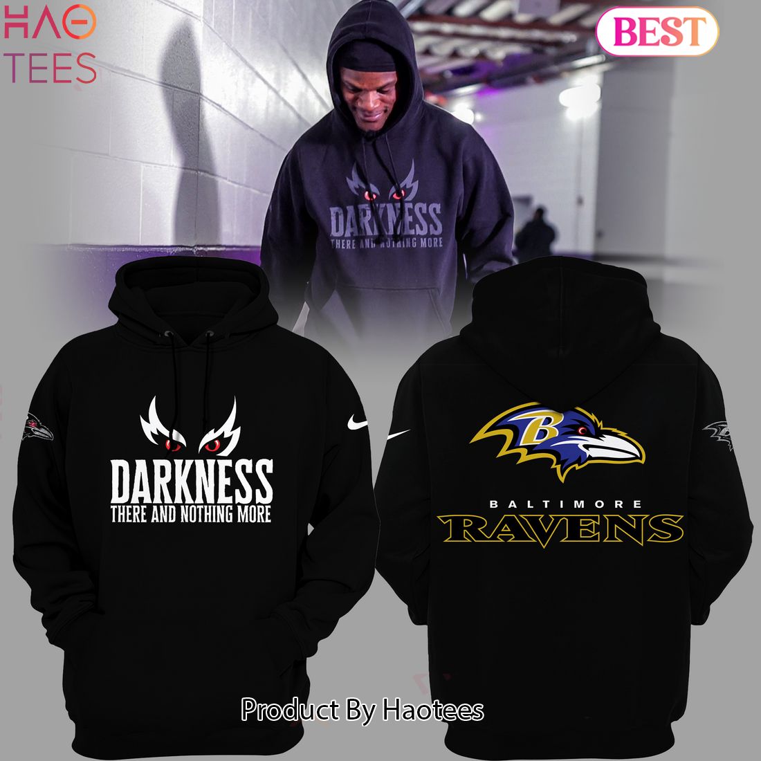 BEST Limited Edition Baltimore Ravens Darkness Hoodie BEST Limited Edition Baltimore Ravens Darkness Hoodie