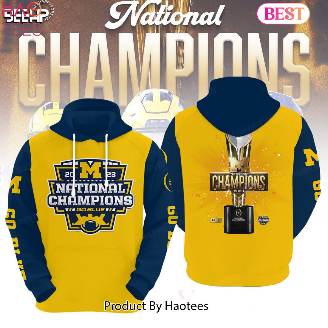 BEST Michigan Wolverines 2023 National Champions Hoodie