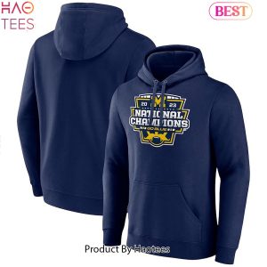 HOT Michigan Wolverines College Football Playoff 2023 National Champions Logo Hoodie