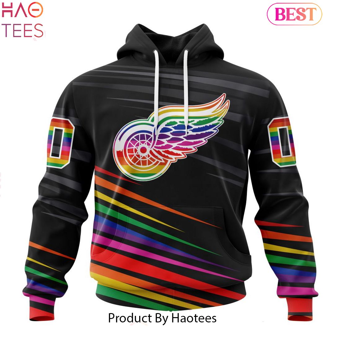 HOT NHL Detroit Red Wings Special Pride Design Hockey Hoodie