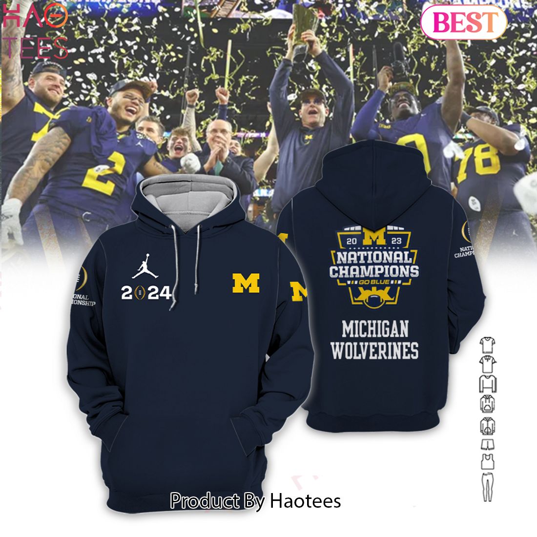 HOT TREND 2024 Michigan Football NCAA Champions Hoodie