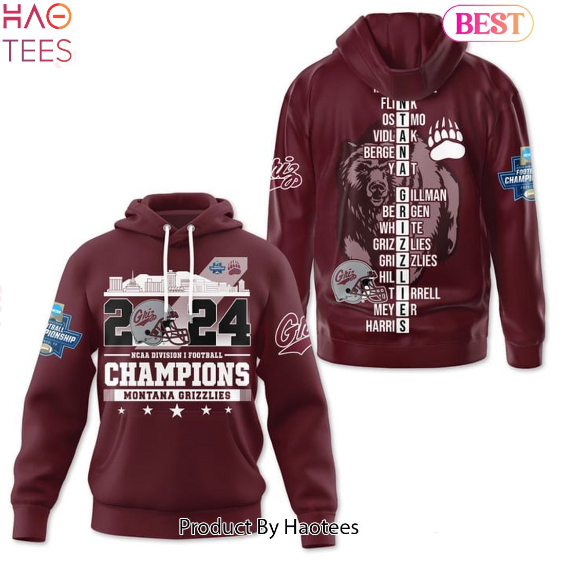 HOT TREND 2024 NCAA Montana Grizzlies Champions Hoodie HOT TREND 2024 NCAA Montana Grizzlies Champions Hoodie