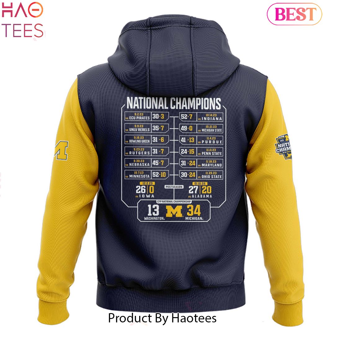 HOT TREND Michigan Wolverines Football NCAA 2023 National Champions Hoodie Unisex HOT TREND Michigan Wolverines Football NCAA 2023 National Champions Hoodie Unisex