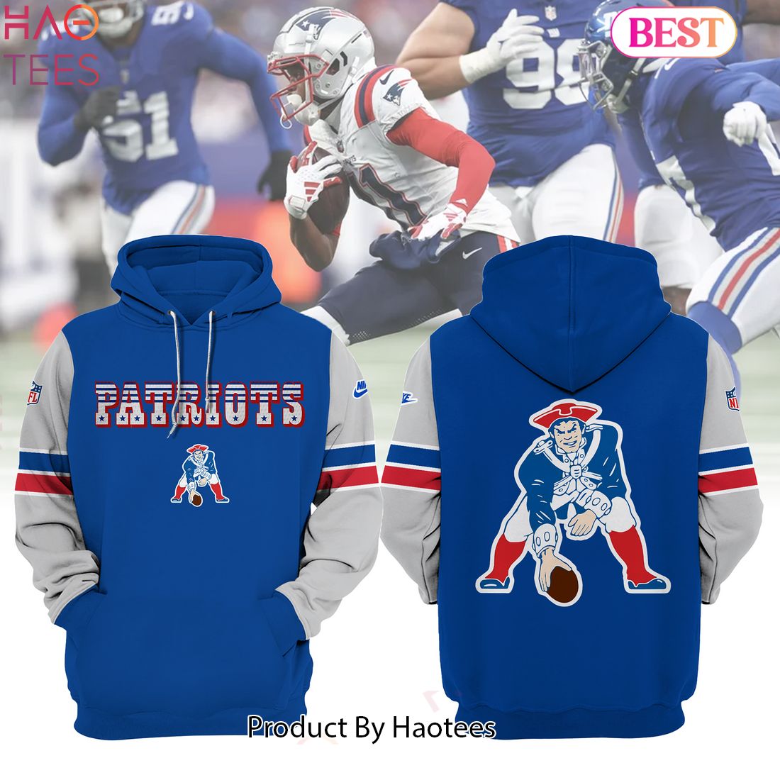 HOT TREND New England Patriots Throwback Hoodie HOT TREND New England Patriots Throwback Hoodie