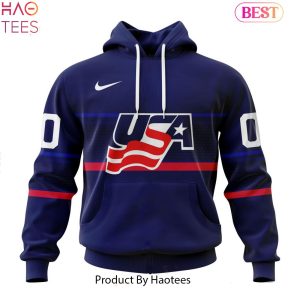 HOT USA Hockey Away Personalized Kits Hoodie