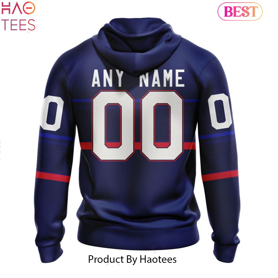 HOT USA Hockey Away Personalized Kits Hoodie HOT USA Hockey Away Personalized Kits Hoodie