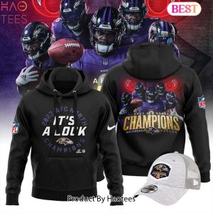 NEW Baltimore Ravens NFL 2023 AFC NORTH Champions Hoodie