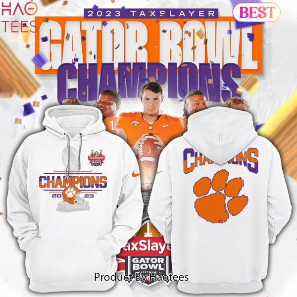 NEW Clemson Tigers Football TaxSlayer Gator Bowl Champions Hoodie