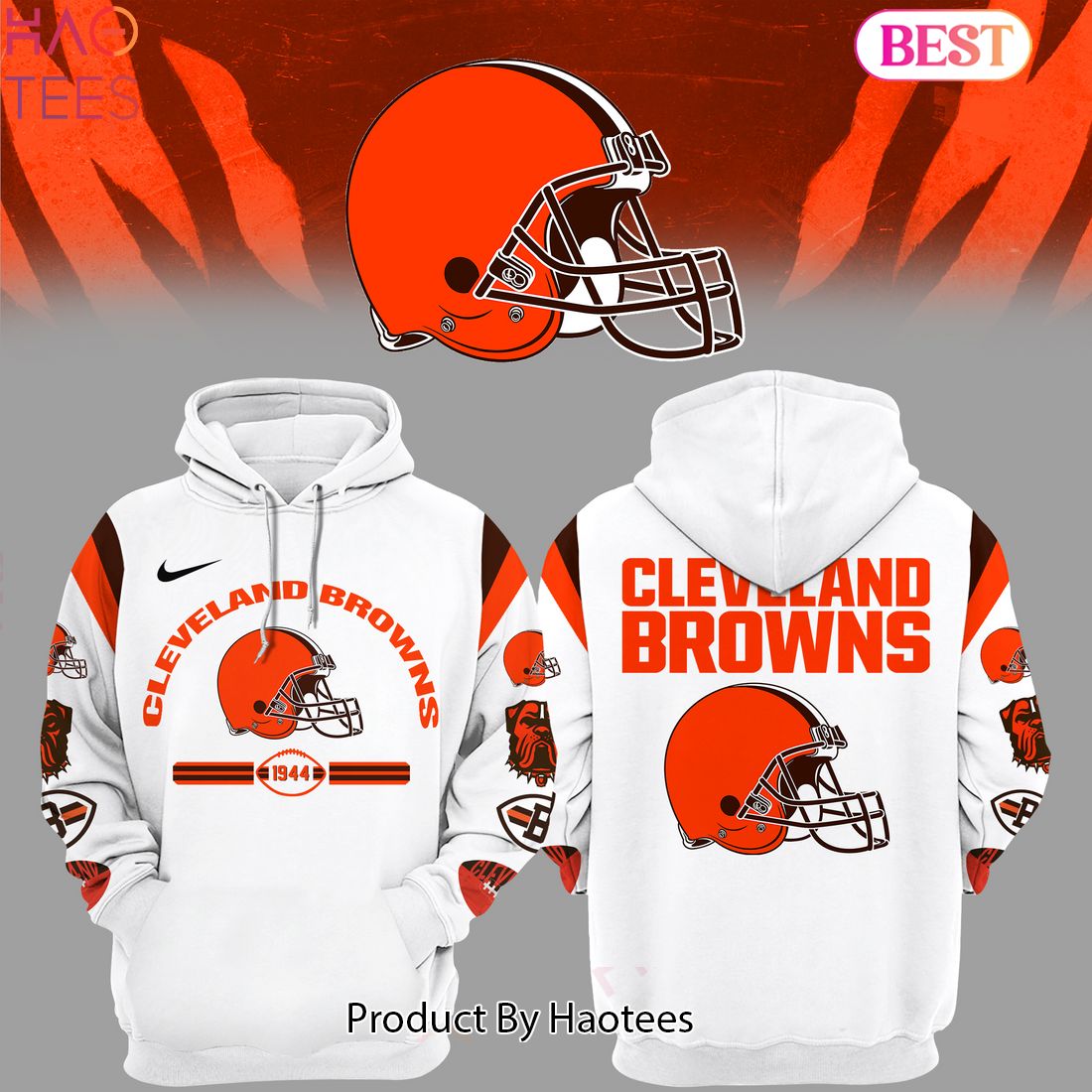 NEW Cleveland Browns NFL 2023 Limited Edition White Hoodie