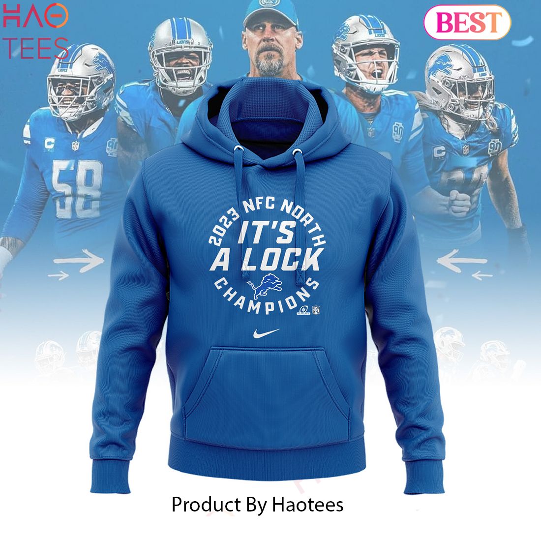 Detroit Lions NFC North Champions Hoodies, Detroit Lions