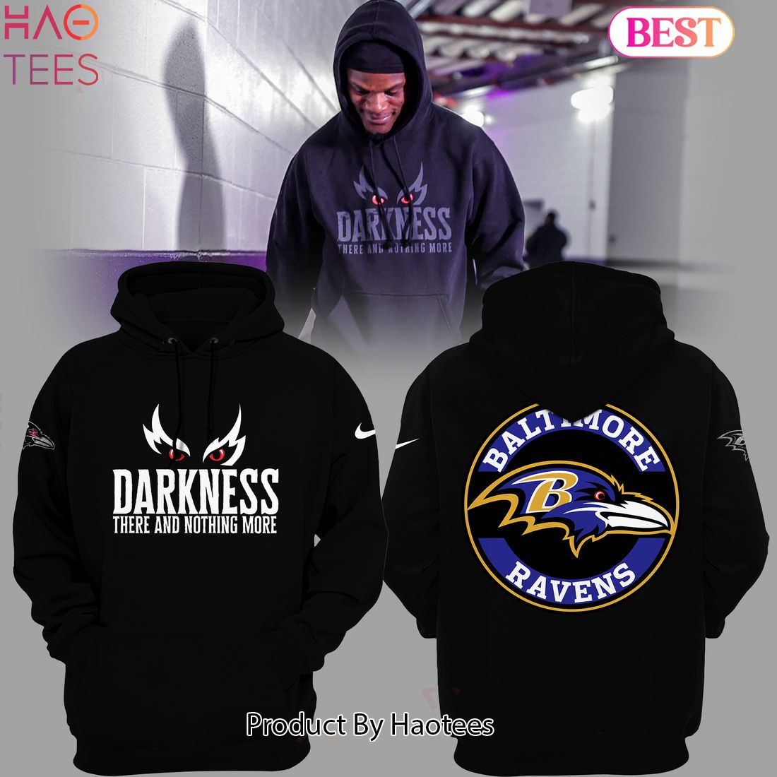 NEW Limited Edition Baltimore Ravens Darkness Hoodie NEW Limited Edition Baltimore Ravens Darkness Hoodie