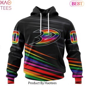 NEW NHL Anaheim Ducks Special Pride Design Hockey Hoodie