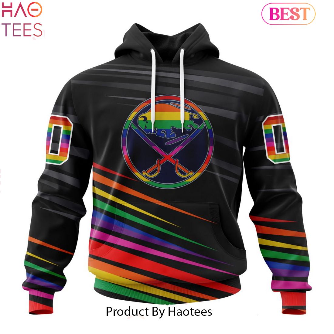 NEW NHL Buffalo Sabres Special Pride Design Hockey Hoodie