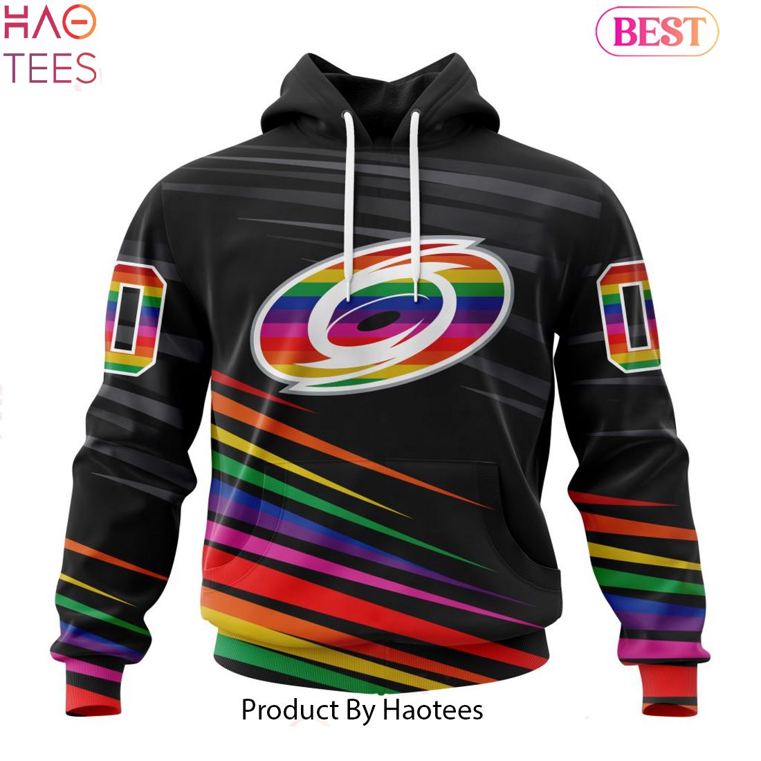 NEW NHL Carolina Hurricanes Special Pride Design Hockey Hoodie