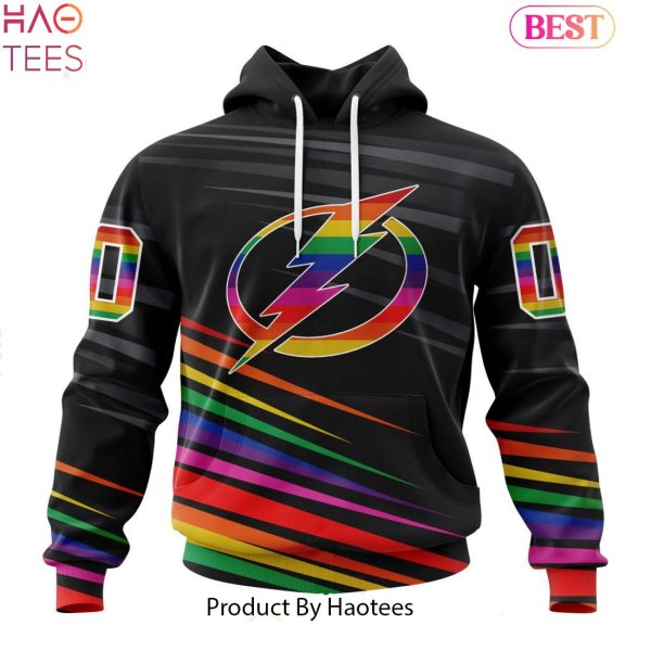 NEW NHL Tampa Bay Lightning Special Pride Design Hockey Hoodie