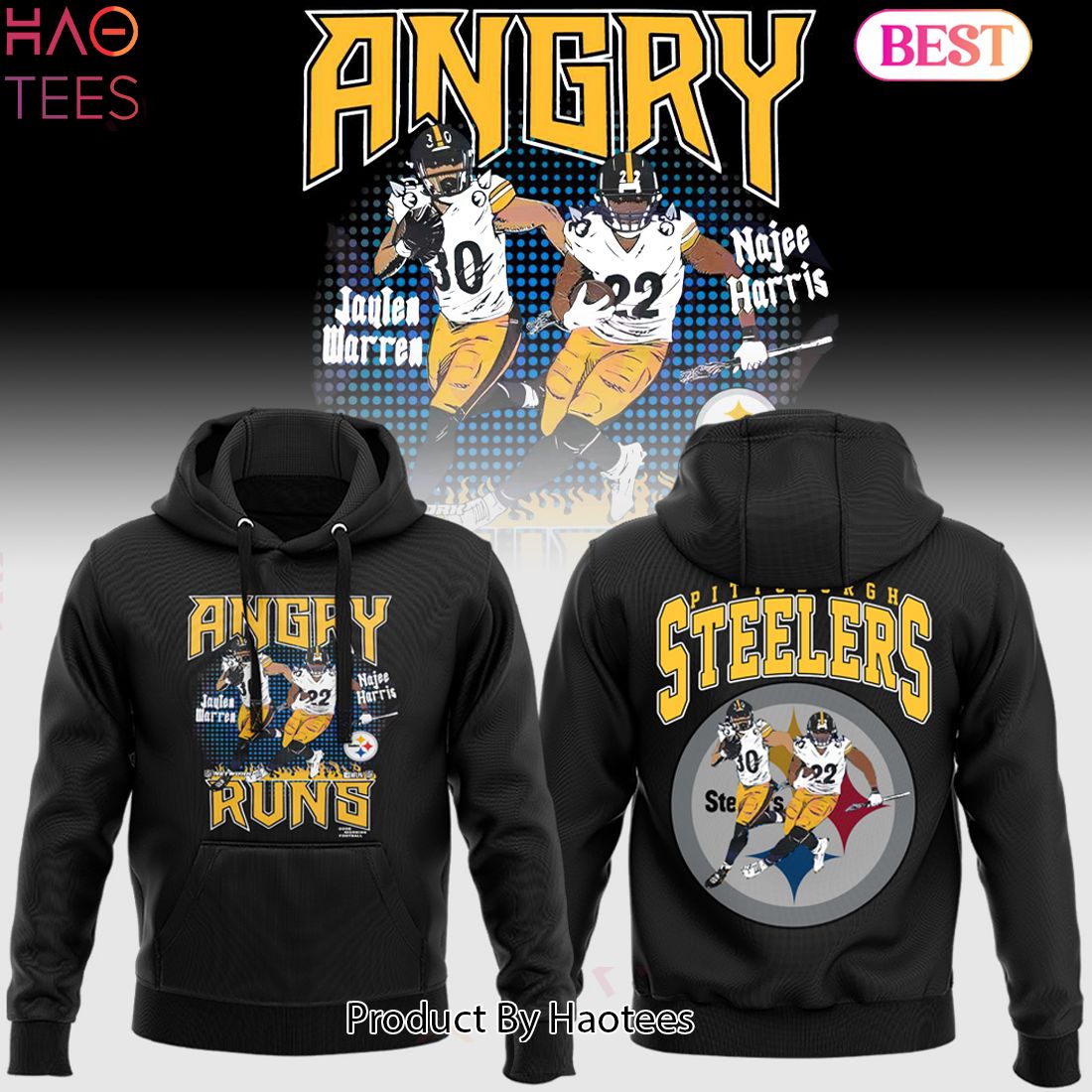 NEW Pittsburgh Steelers Angry Runs Combo Special Edition Hoodie