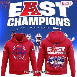 NEW Special AFC East Champions Buffalo Bills Football Team Red Hoodie
