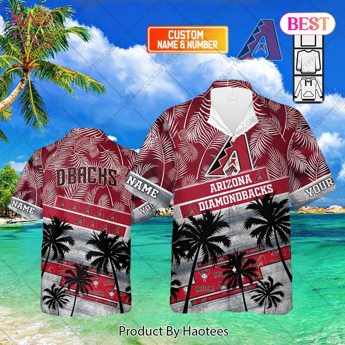 Personalized MLB Arizona Diamondbacks Palm Tree Hawaii Shirt Personalized MLB Arizona Diamondbacks Palm Tree Hawaii Shirt