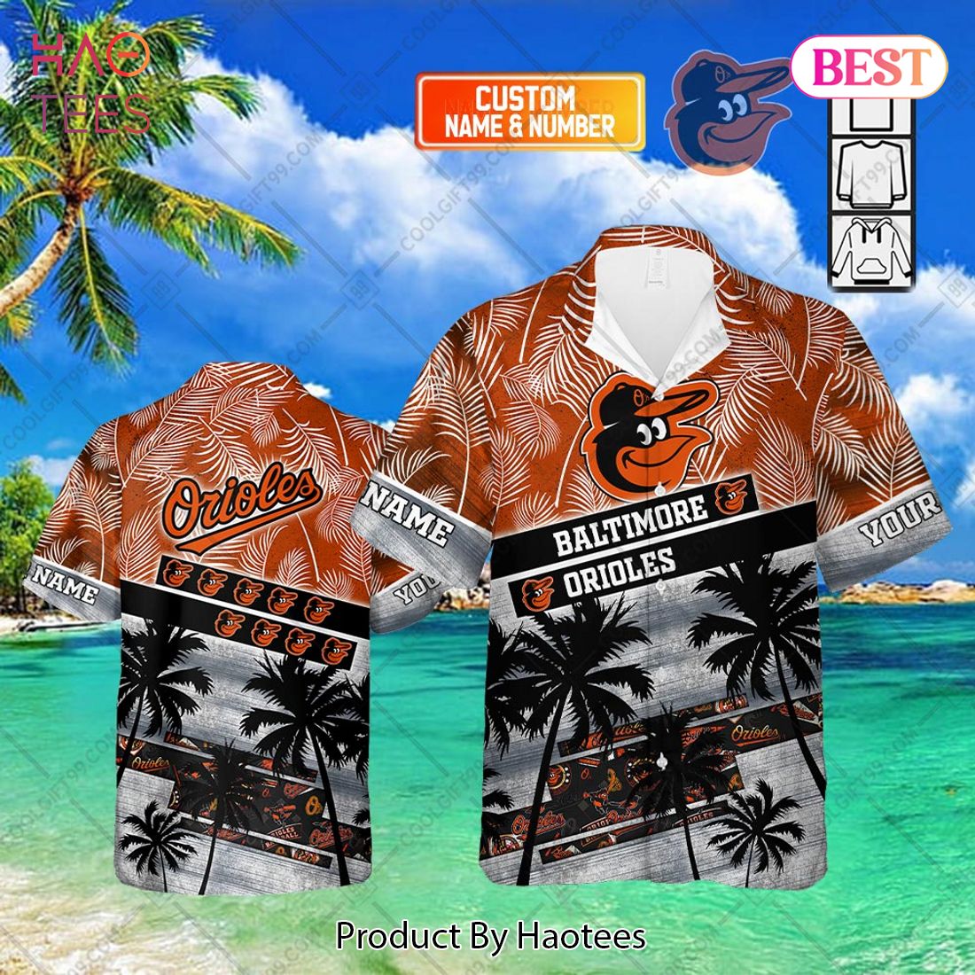Personalized MLB Baltimore Orioles Palm Tree Hawaii Shirt Personalized MLB Baltimore Orioles Palm Tree Hawaii Shirt