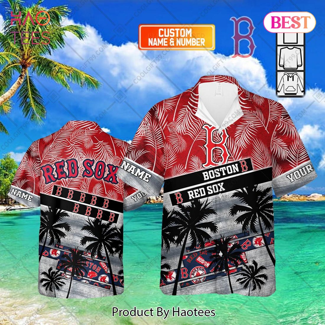 Personalized MLB Boston Red Sox Palm Tree Hawaii Shirt Personalized MLB Boston Red Sox Palm Tree Hawaii Shirt
