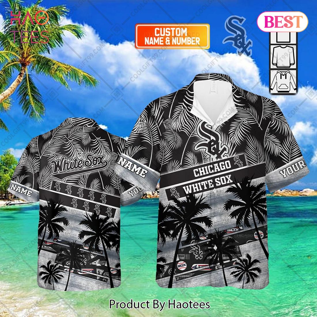 Personalized MLB Chicago White Palm Tree Hawaii Shirt Personalized MLB Chicago White Palm Tree Hawaii Shirt