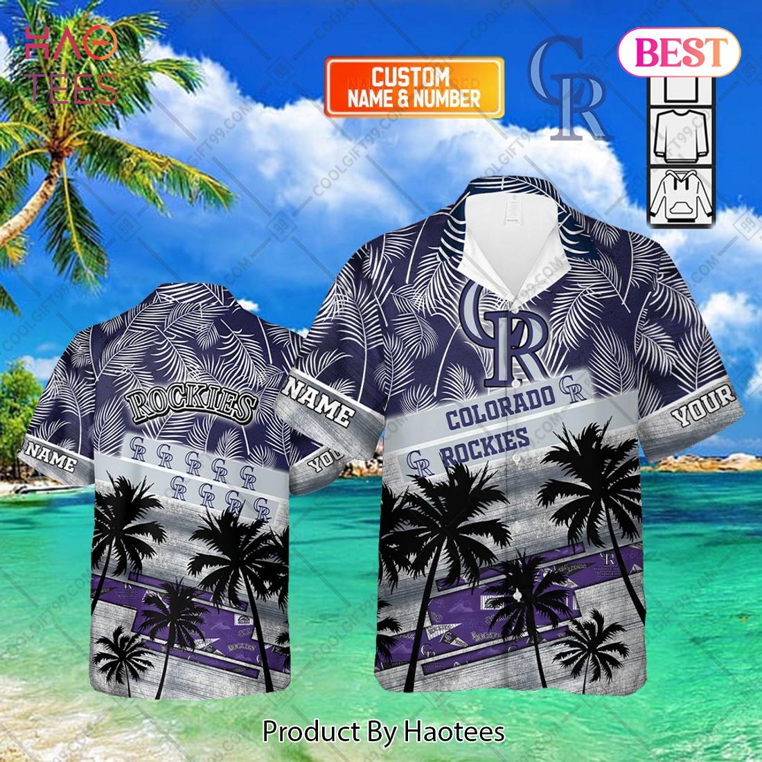 Personalized MLB Colorado Rockies Palm Tree Hawaii Shirt Personalized MLB Colorado Rockies Palm Tree Hawaii Shirt