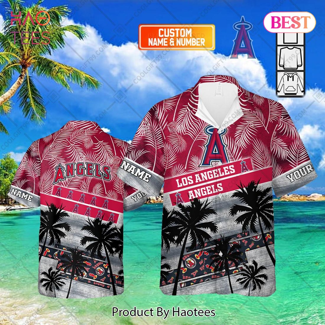 Personalized MLB Los Angeles Angels Palm Tree Hawaii Shirt Personalized MLB Los Angeles Angels Palm Tree Hawaii Shirt