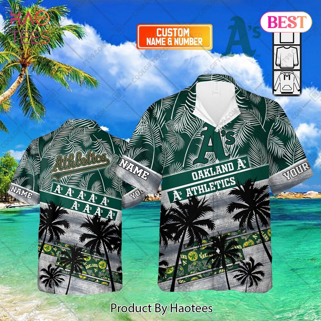 Personalized MLB Oakland Athletics Palm Tree Hawaii Shirt Personalized MLB Oakland Athletics Palm Tree Hawaii Shirt
