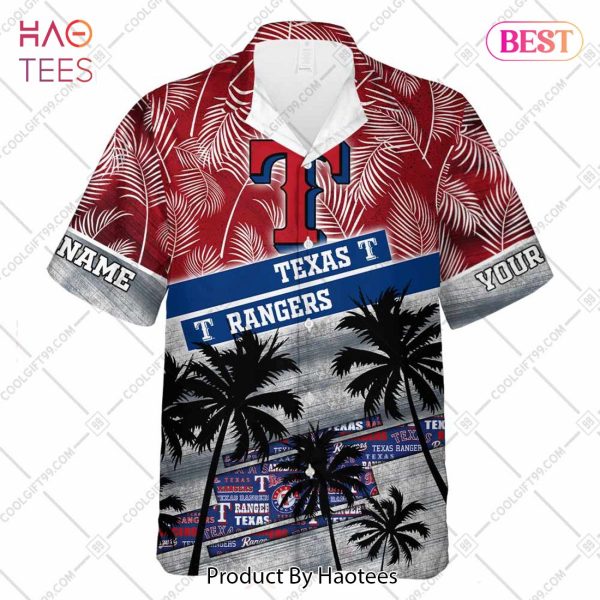 Personalized MLB Texas Rangers Palm Tree Hawaii Shirt