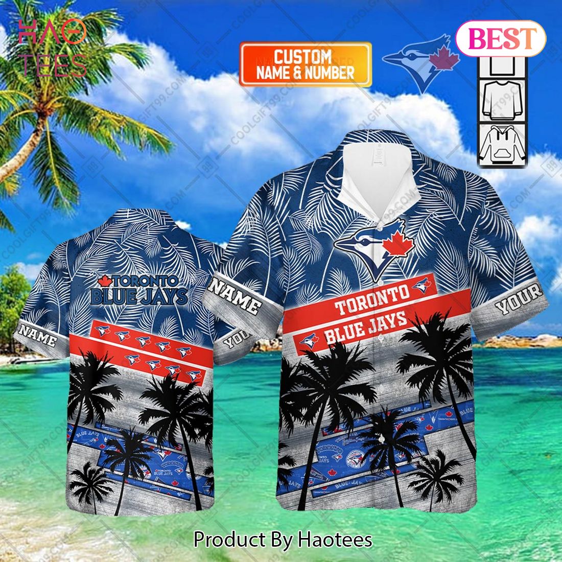Personalized MLB Toronto Blue Jays Palm Tree Hawaii Shirt Personalized MLB Toronto Blue Jays Palm Tree Hawaii Shirt
