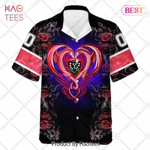 Personalized RC Toulonnais Rugby Rose Dragons Design Hawaiian Shirt