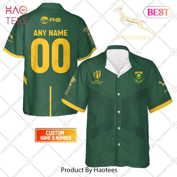 Personalized Rugby World Cup 2023 Springboks South Africa Rugby Jersey Style Hawaiian Shirt
