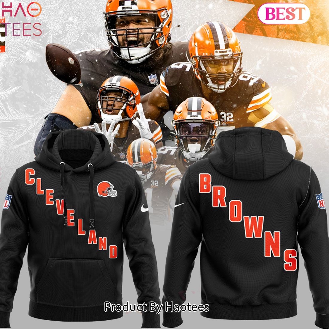 TRENDING Cleveland Browns Football Team Black Hoodie