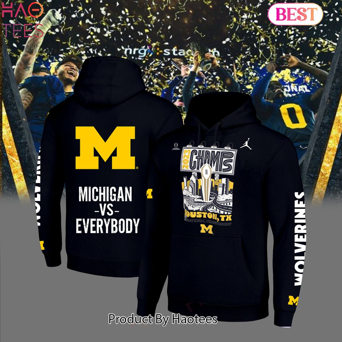TRENDING Michigan Wolverines Football National Champions 2023 Black Hoodie