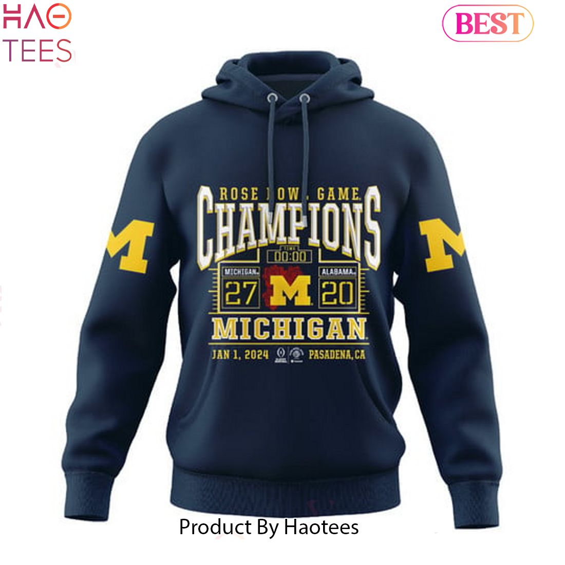 TRENDING Michigan Wolverines Rose Bowl Game Champions Hoodie
