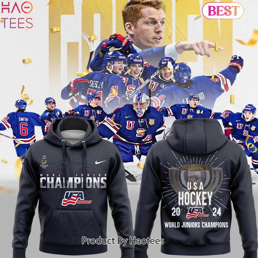 Glamour S Enclave Haotees S Daily Allure 01 09 2024   Trending Usa Hockey World Junior Ice Hockey Champions 2024 Hoodie 1 V3zP0 