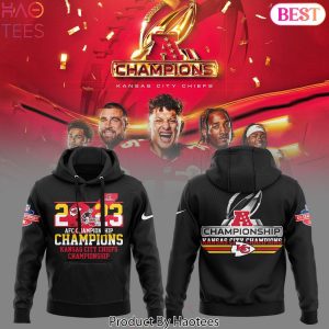 2023 Limited Edition AFC Champions Kansas City Chiefs Black Hoodie