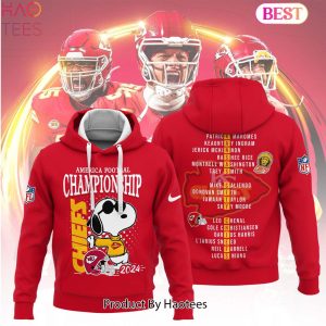 America Football Championship 2024 Kansas City Chiefs Snoopy Hoodie