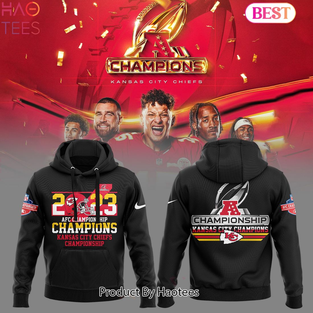 BEST Limited Edition AFC Champions Kansas City Chiefs Black Hoodie